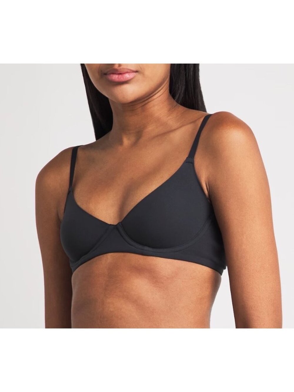 NWT SKIMS FITS EVERYBODY UNLINED DEMI BRA ONYX - 34DD